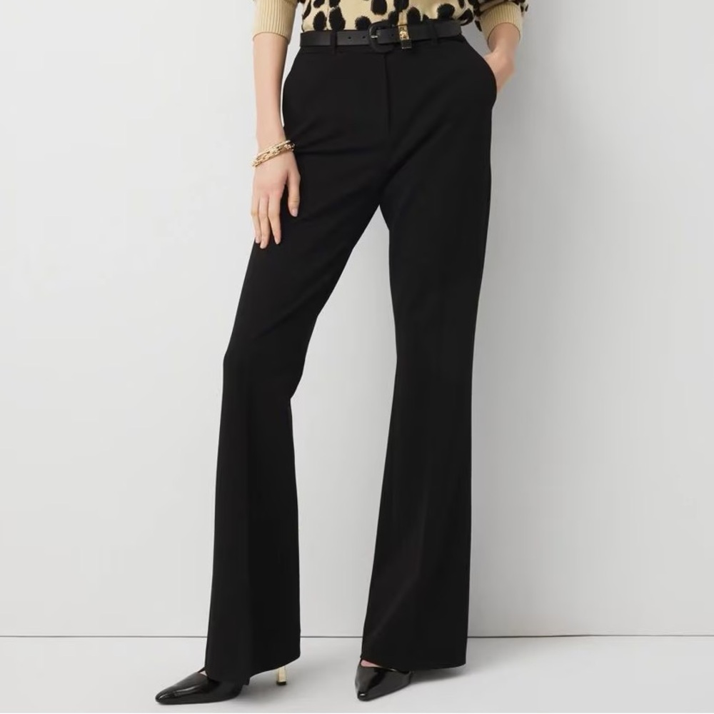 White House Black Market High-Rise Piper Flare Pant in Black